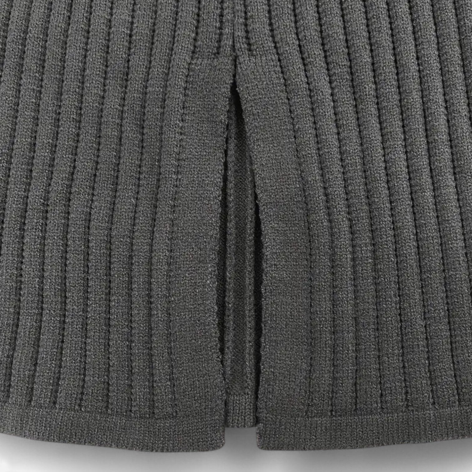 High Neck Knit Pullover and Split Midi Skirt Set