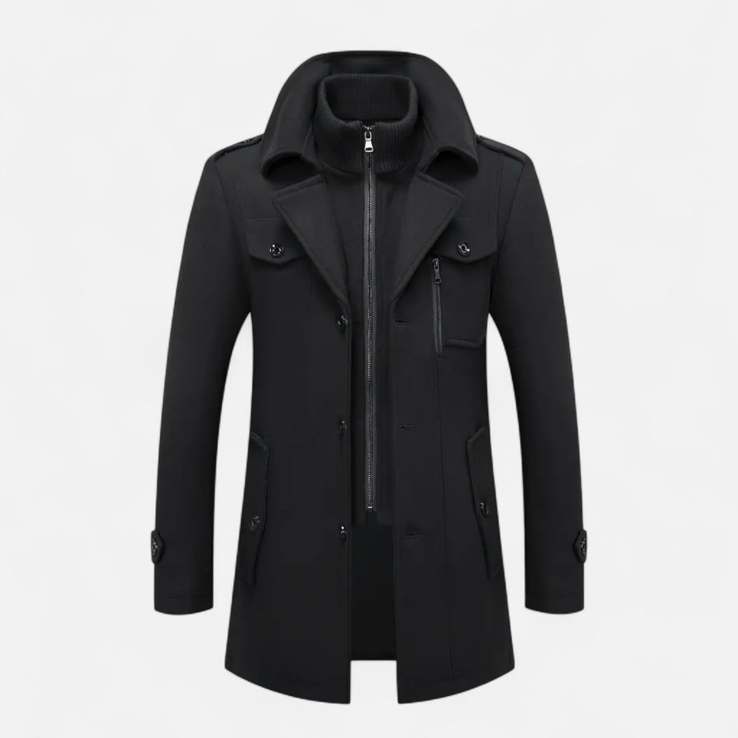 Dorevelle | Men’s Tweed Coat – Slim Heritage Elegance