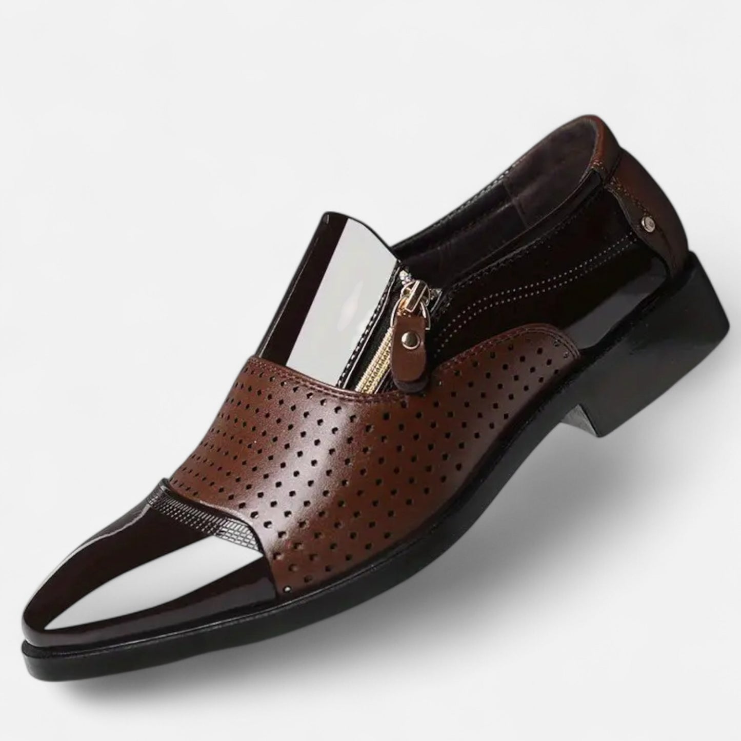 Dorevelle | Men’s Glossy Dress Shoes – Pointed Toe British Elegance