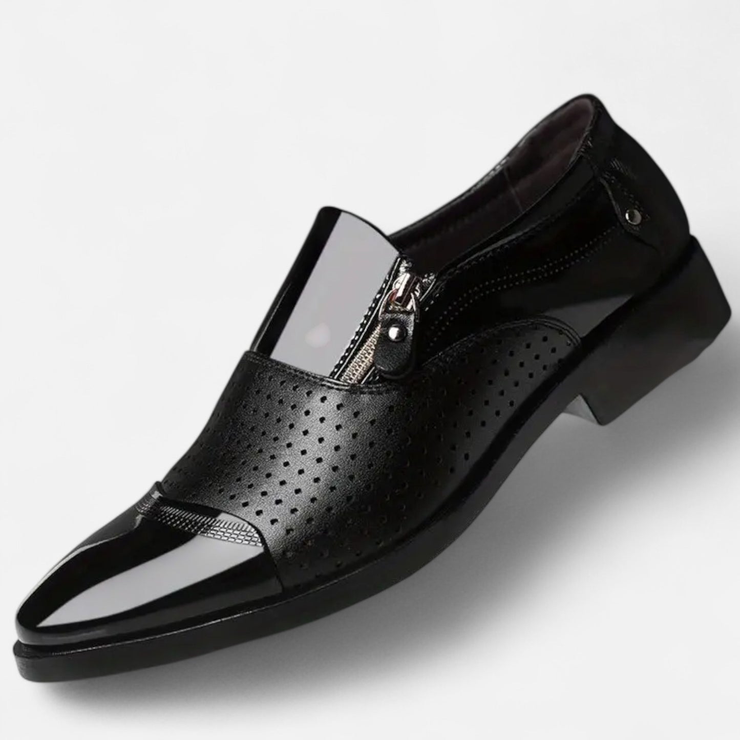 Dorevelle | Men’s Glossy Dress Shoes – Pointed Toe British Elegance