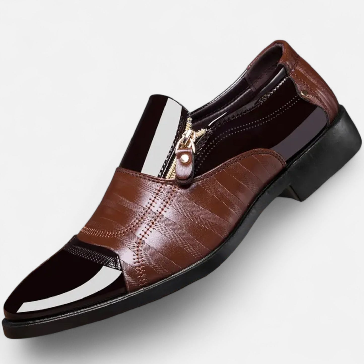 Dorevelle | Men’s Glossy Dress Shoes – Pointed Toe British Elegance