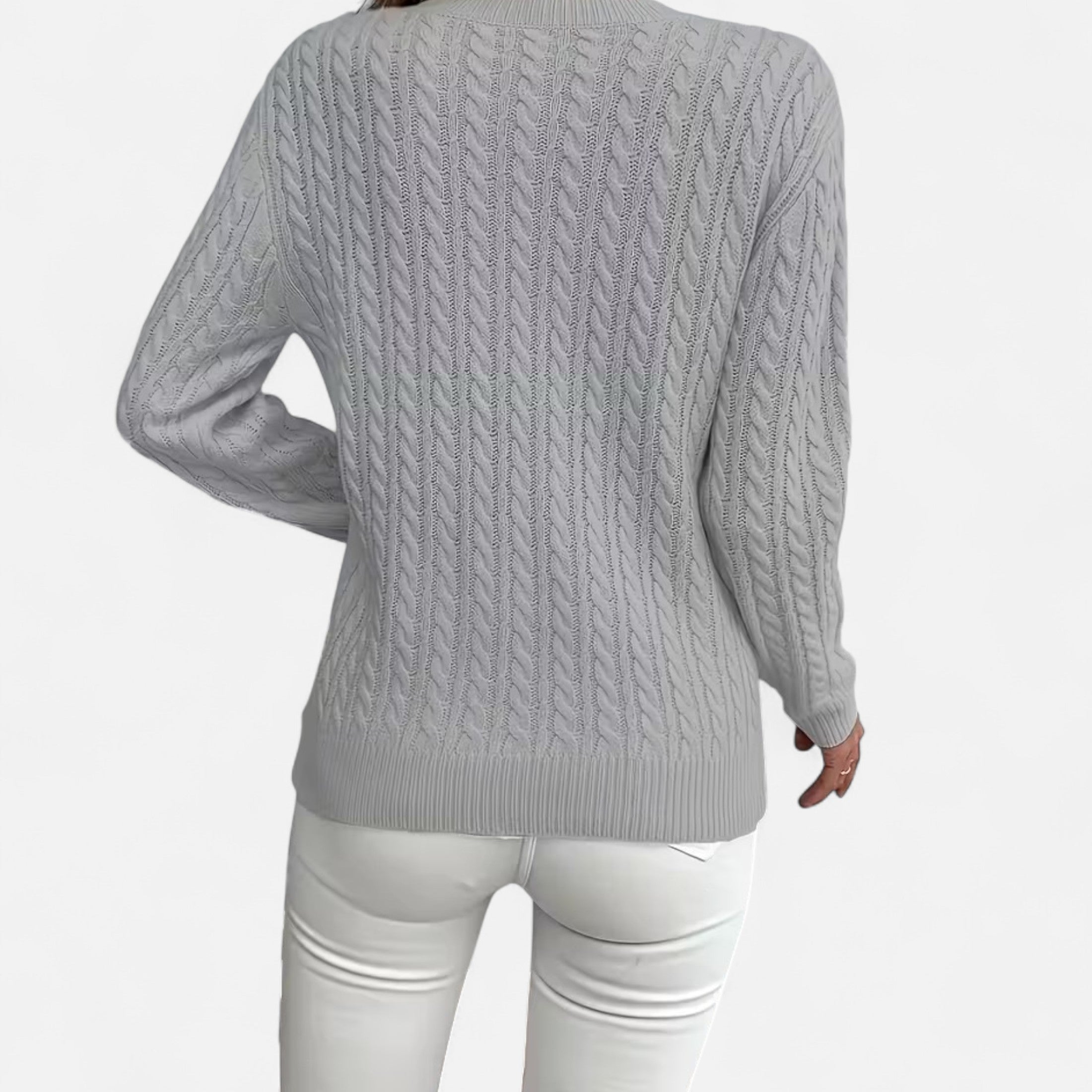Women’s Casual Loose Fit Round Neck Soft Knit Sweater