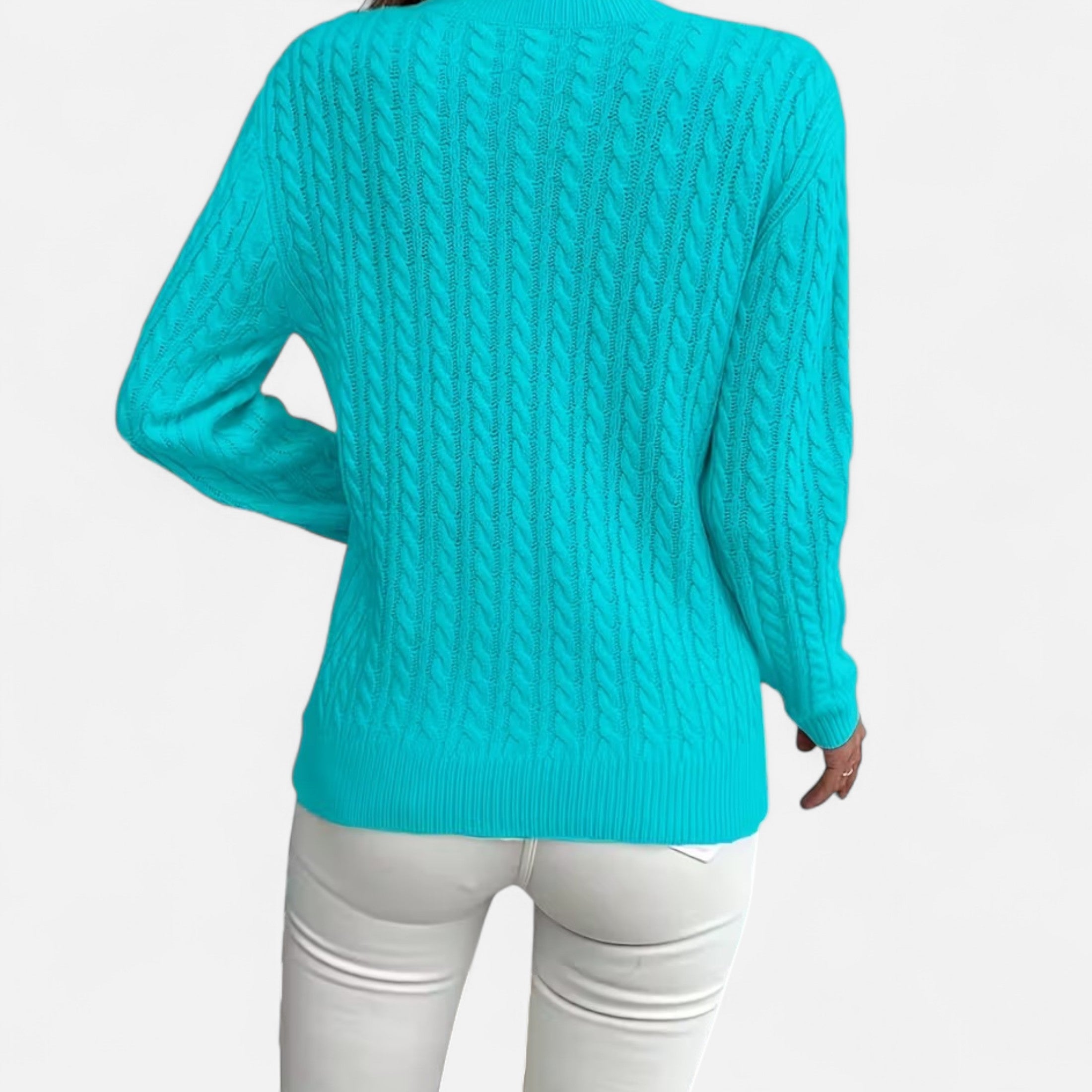 Women’s Casual Loose Fit Round Neck Soft Knit Sweater