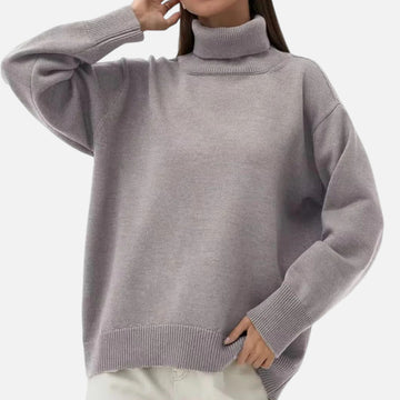 Oversized Women’s Turtleneck Sweater in Soft Thick Knit