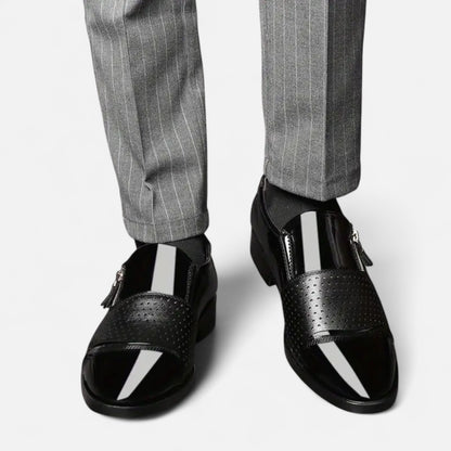 Dorevelle | Men’s Glossy Dress Shoes – Pointed Toe British Elegance