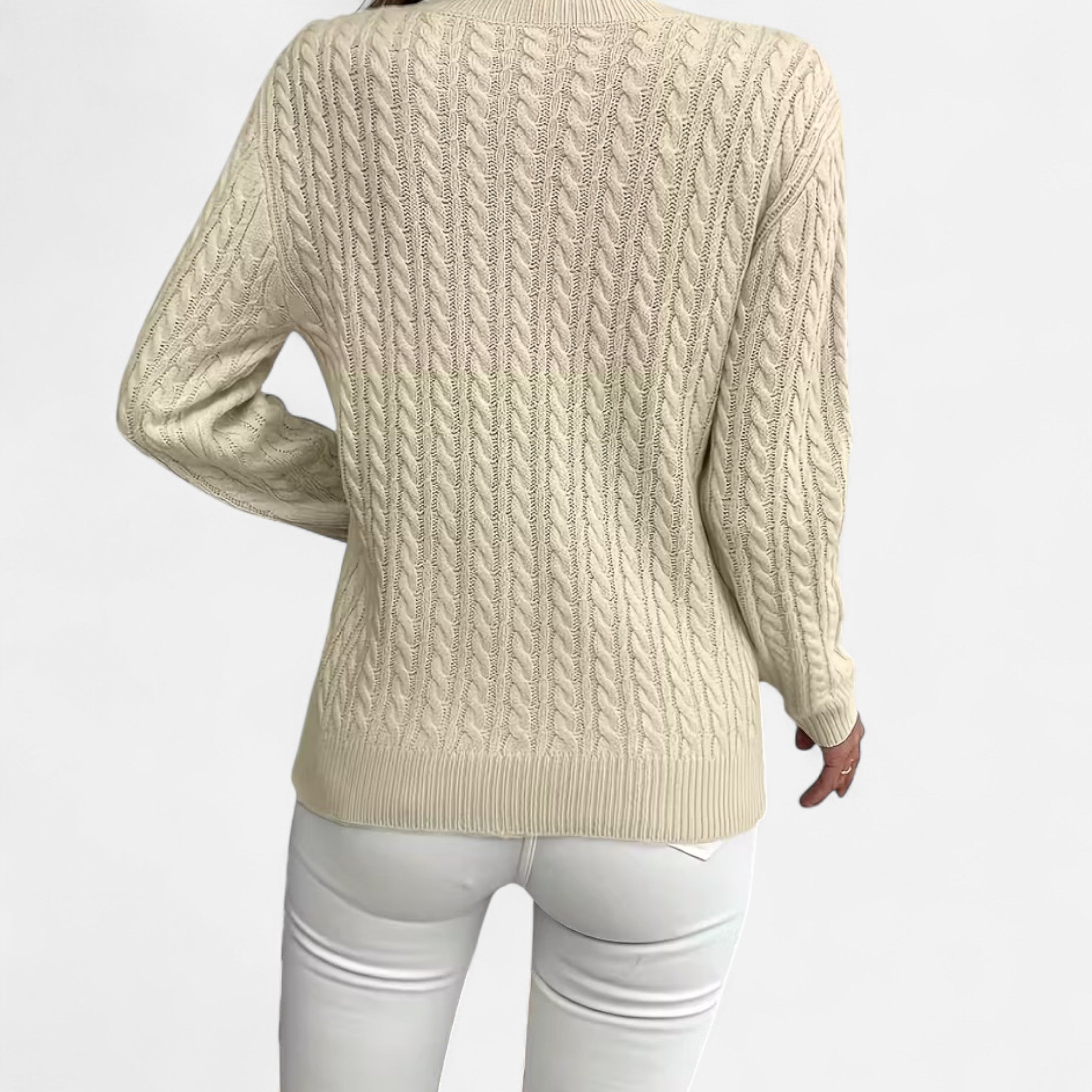Women’s Casual Loose Fit Round Neck Soft Knit Sweater