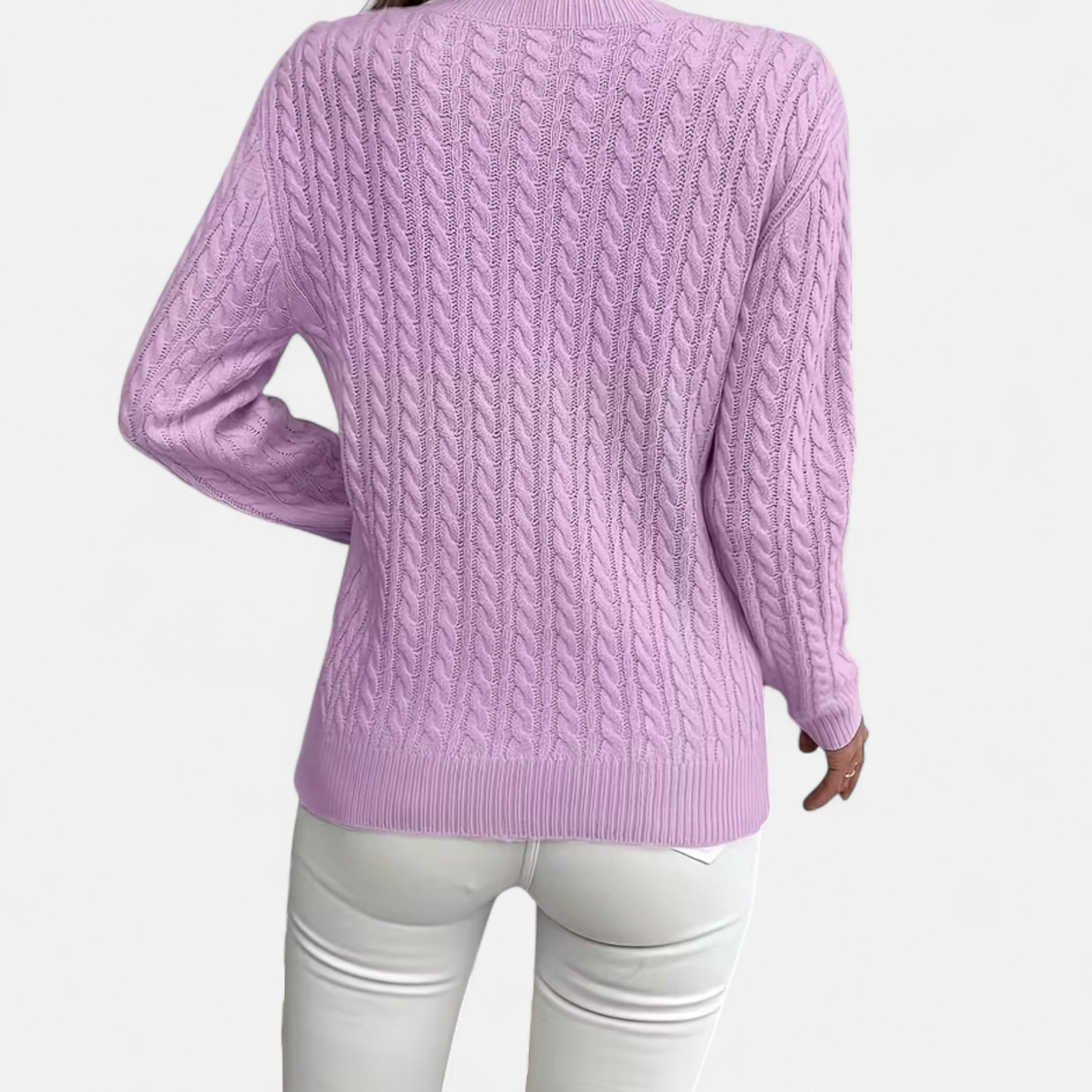 Women’s Casual Loose Fit Round Neck Soft Knit Sweater