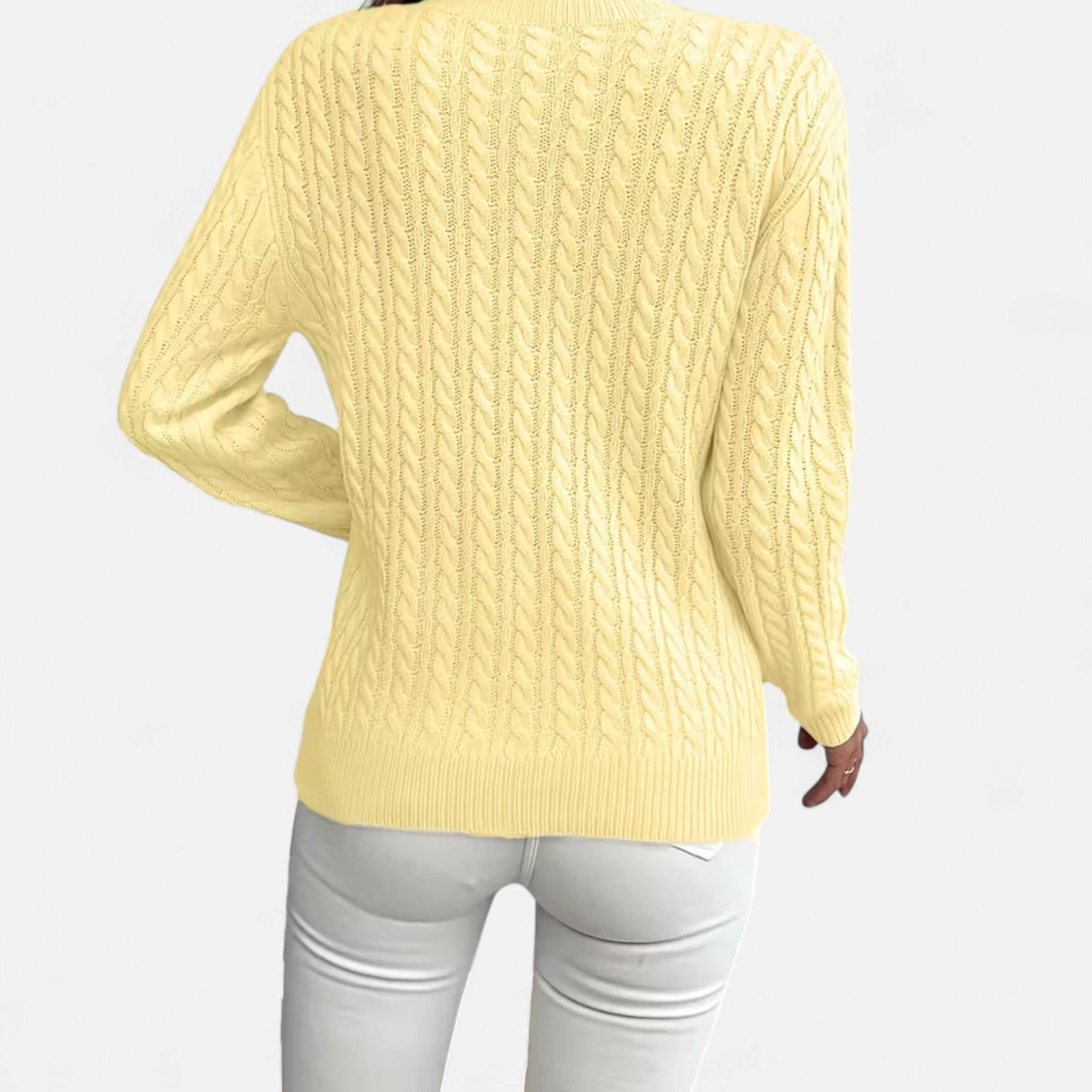 Women’s Casual Loose Fit Round Neck Soft Knit Sweater