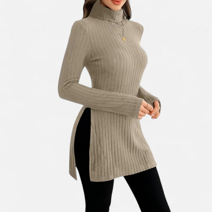 Dorevelle | Women’s Ribbed Sweater – Elegant High Neck Style