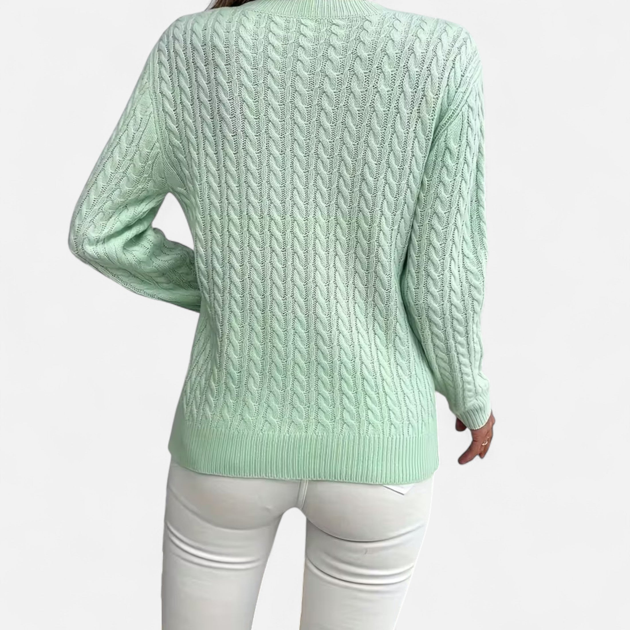 Women’s Casual Loose Fit Round Neck Soft Knit Sweater
