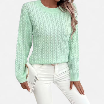 Women’s Casual Loose Fit Round Neck Soft Knit Sweater