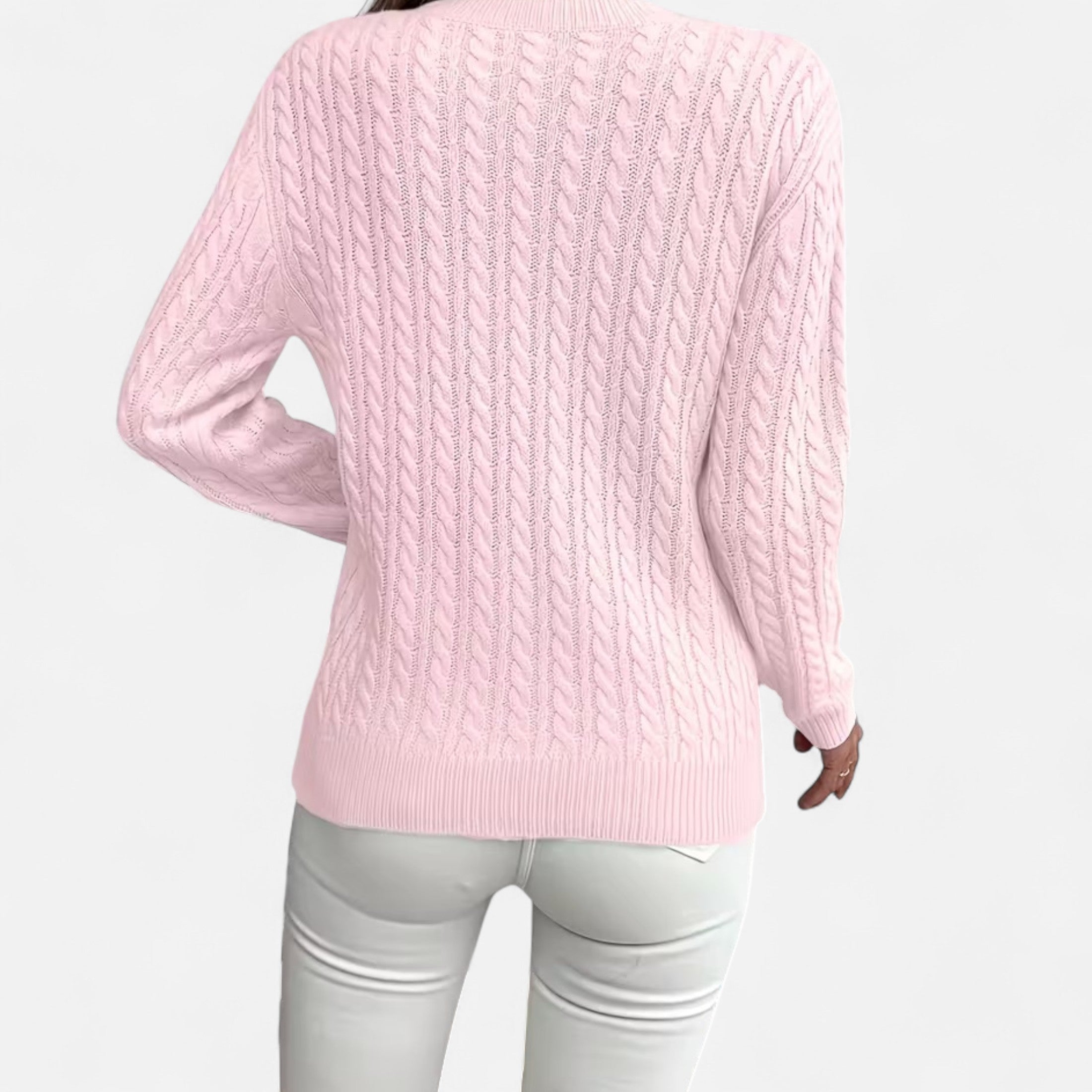 Women’s Casual Loose Fit Round Neck Soft Knit Sweater