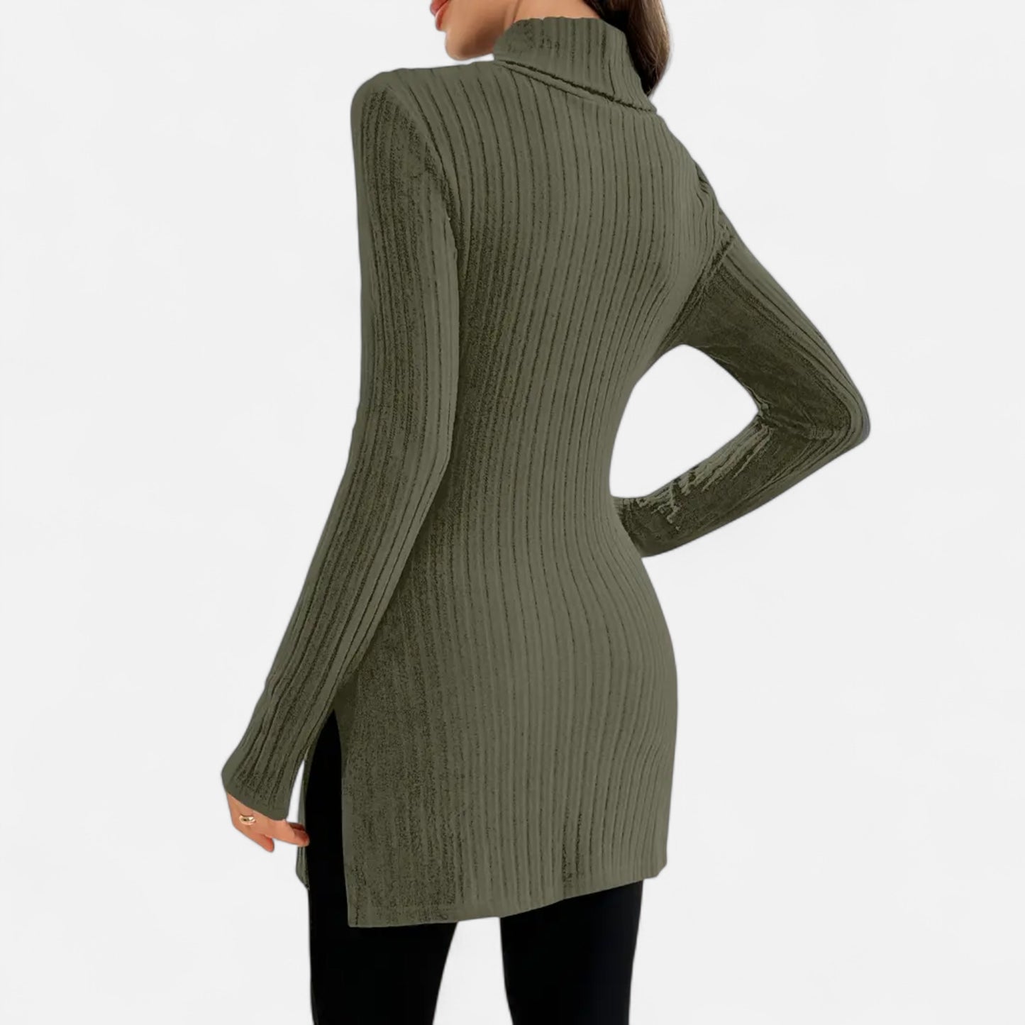 Dorevelle | Women’s Ribbed Sweater – Elegant High Neck Style