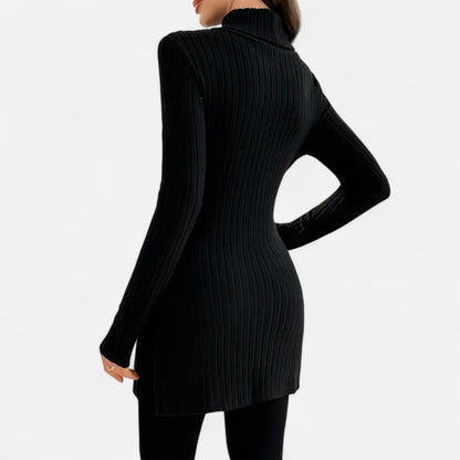 Dorevelle | Women’s Ribbed Sweater – Elegant High Neck Style