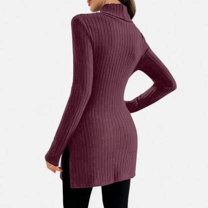 Dorevelle | Women’s Ribbed Sweater – Elegant High Neck Style