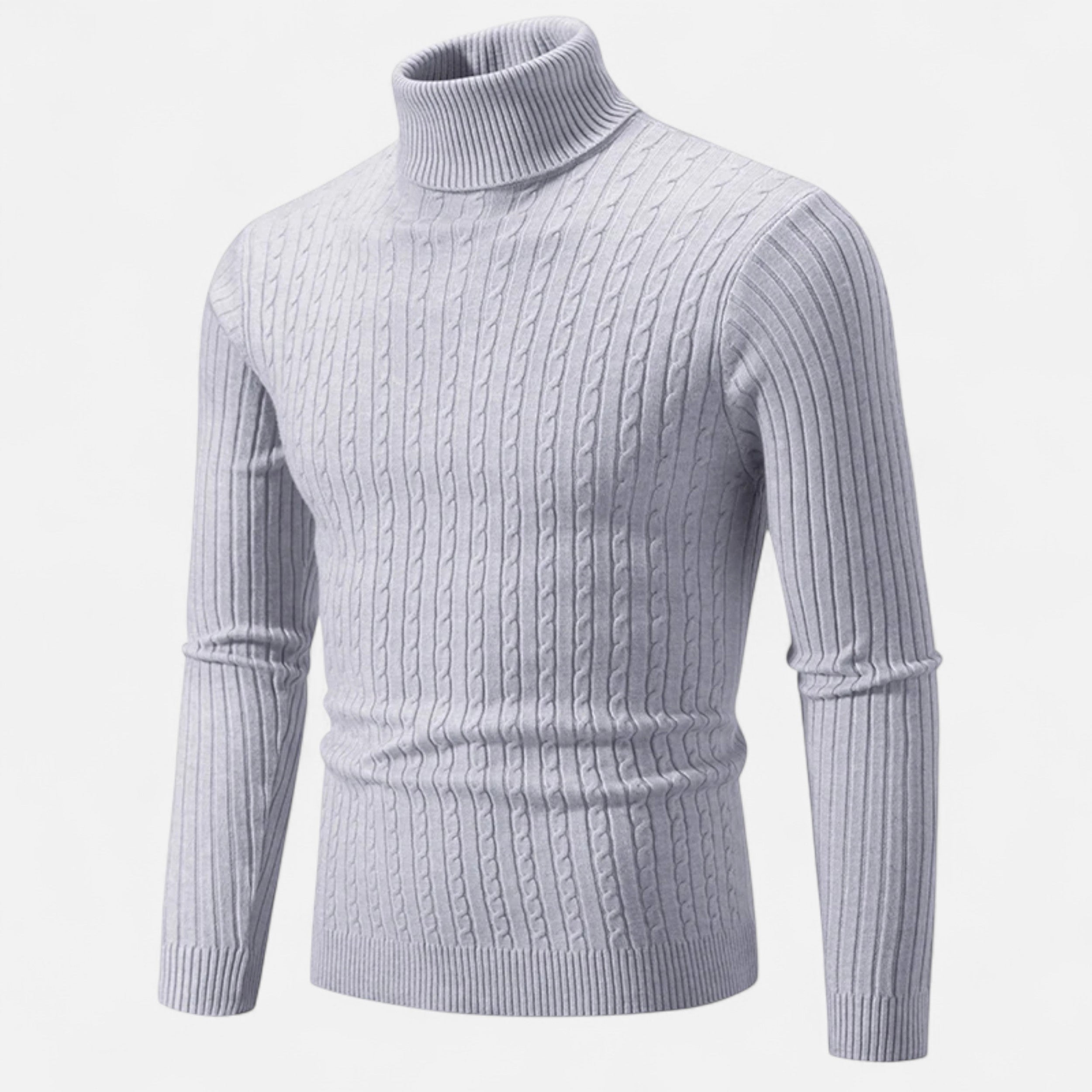Men’s Wool Turtleneck Sweater High Neck Winter Knitwear