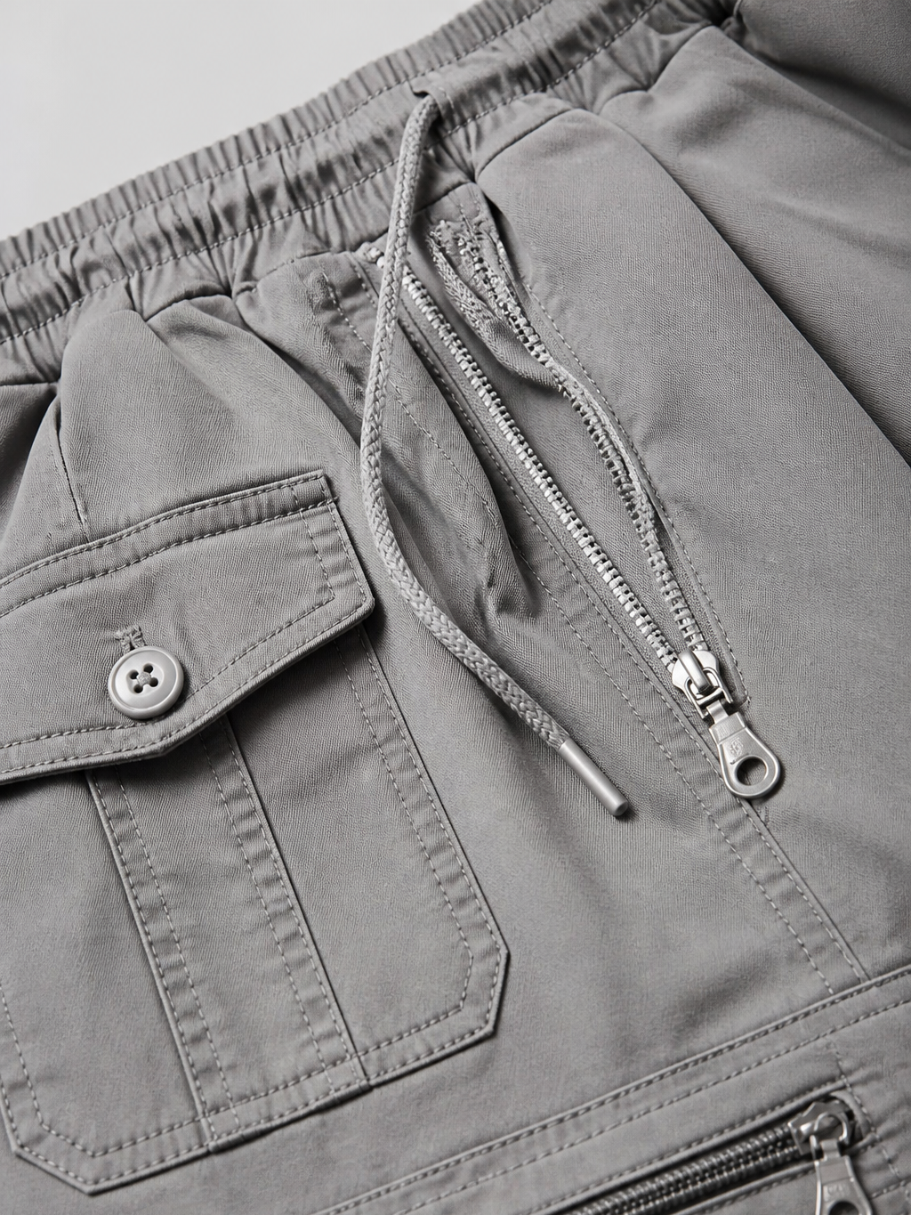 Men's Breathable Cargo Shorts With Drawstring Waist Trousers