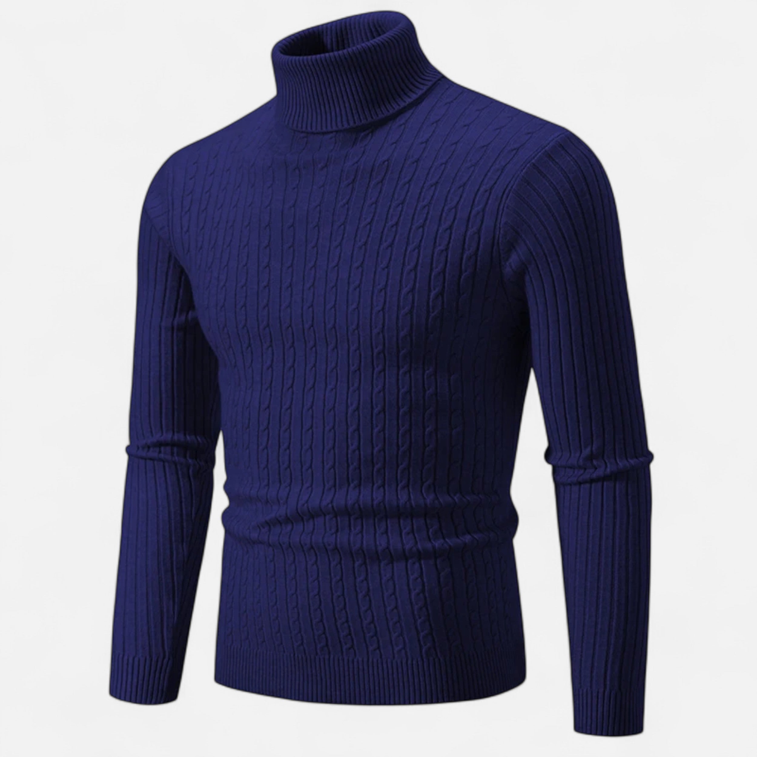Men’s Wool Turtleneck Sweater High Neck Winter Knitwear