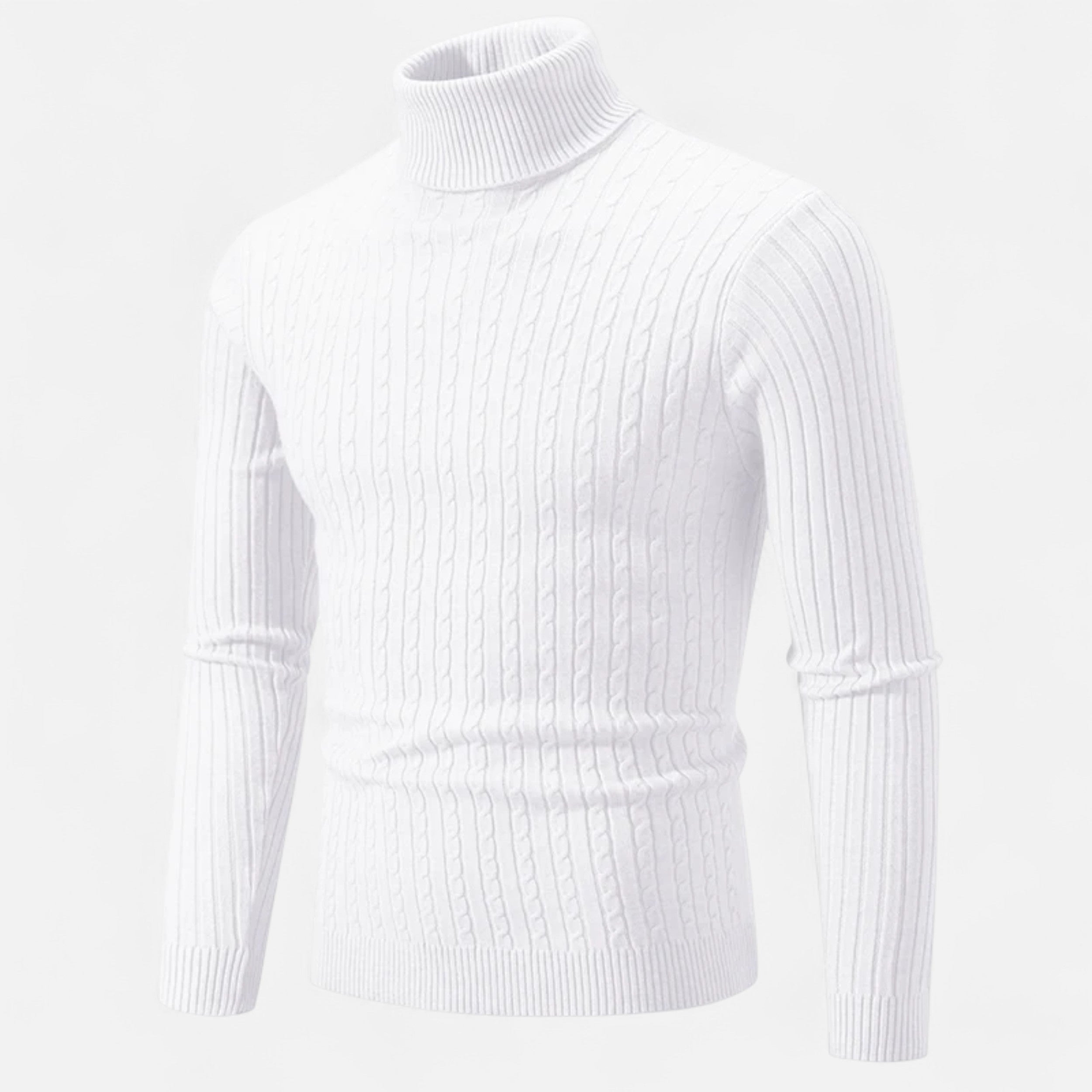 Men’s Wool Turtleneck Sweater High Neck Winter Knitwear